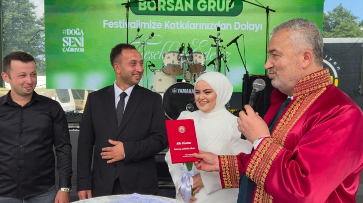 İlklerin Festivali Nebiyan Doğa ve Gençlik Festivalinde Nikâh Heyecanı Yaşandı..
