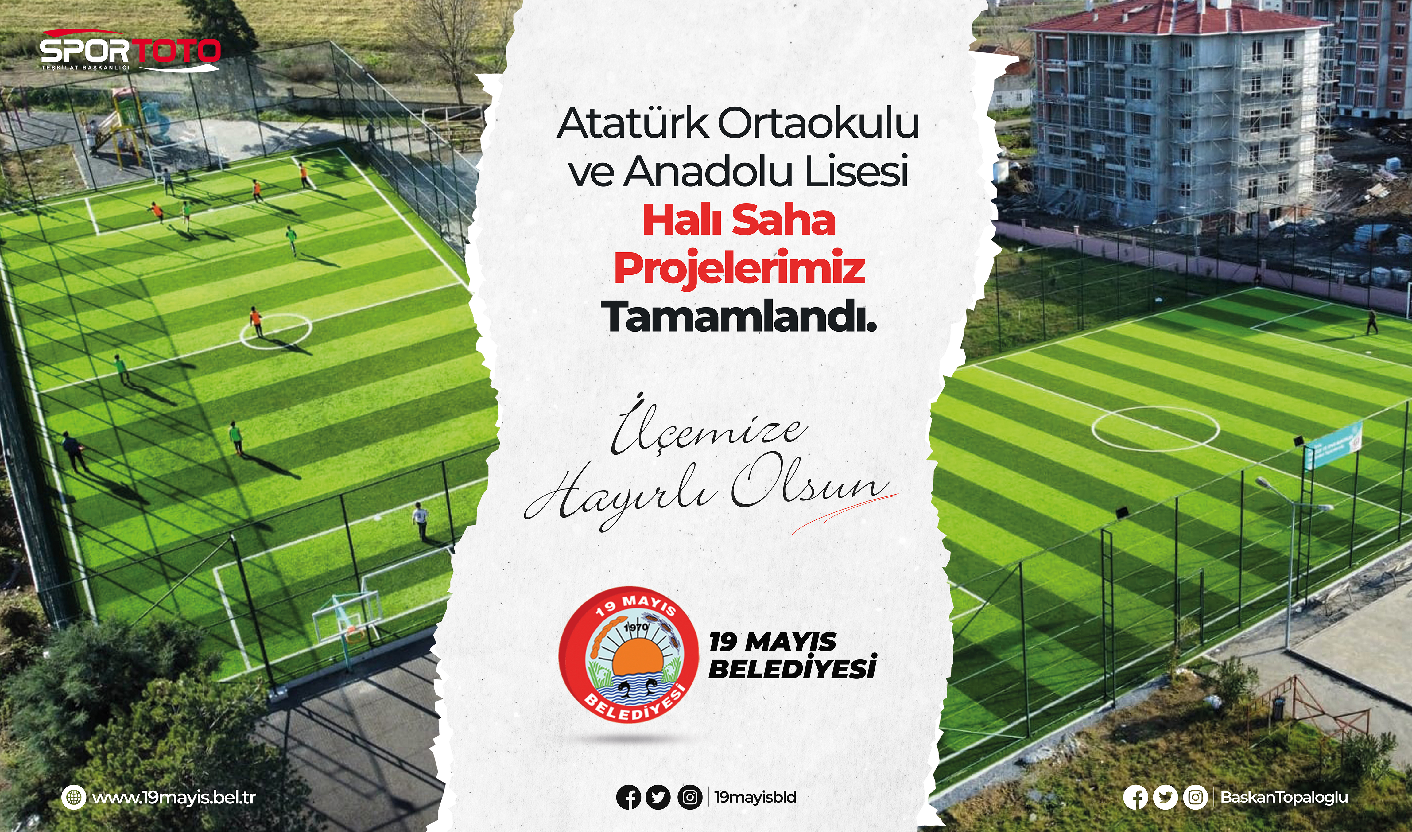 Atatürk Ortaokulu ve Anadolu Lisesi Halı Saha Projeleri Tamamlandı
